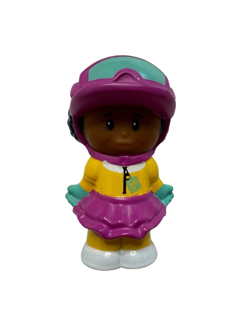 FISHER-PRICE Little People Tessa Pink Yellow Snowboard Gear 2019 Brown Skin Hair